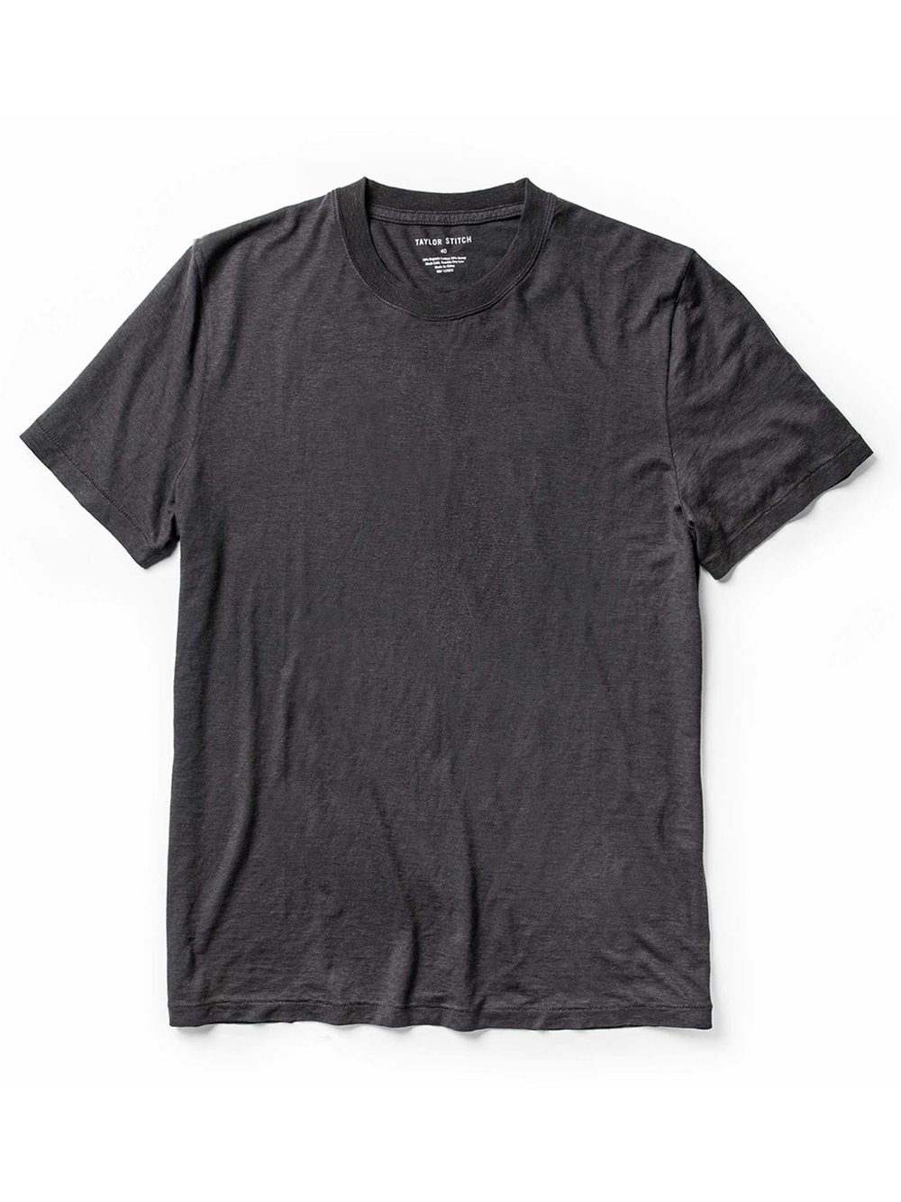 Taylor Stitch Mens Standard Issue Tee in  Charcoal Hemp